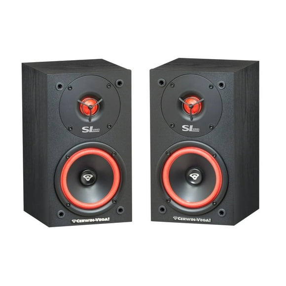 Bocinas Cerwin Vega SL-5M negras de 2 Vías con Controlador de 5 1/4" y Tweeter de Cúpula Blanda