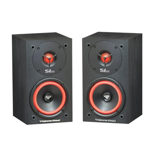 Bocinas Cerwin Vega SL-5M negras de 2 Vías con Controlador de 5 1/4" y Tweeter de Cúpula Blanda