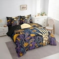 thumbnail image 4 of Feelyou Rustic Mushroom Plant Twin Bedding Sets 7-Piece, Mystic Eyes Skeleton Bedding Comforter Set, Vintage Hippie Bohemian Reversible Sheet Sets, Luxury Bedroom Decor, 4 of 9