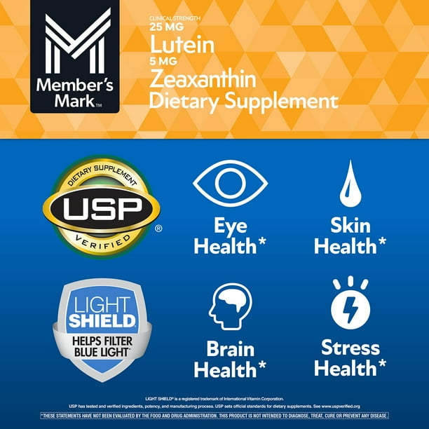 Member's Mark Lutein with Zeaxanthin Softgels, 150 ct