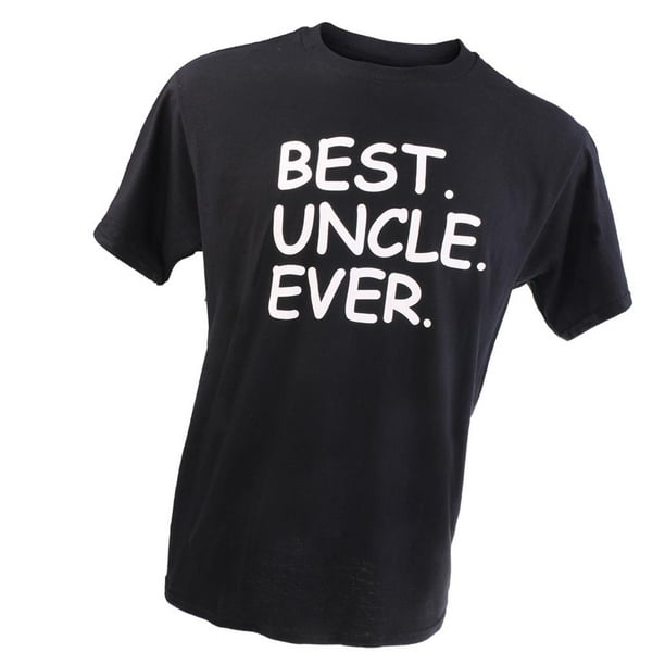 Camiseta negra para hombre con frases para el Día del Padre, el mejor tío del mundo. ¡Un regalo genial! L
