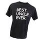 thumbnail image 1 of Camiseta negra para hombre con frases para el Día del Padre, el mejor tío del mundo. ¡Un regalo genial! L, 1 of 9