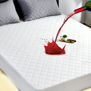 Quilted Fitted King Mattress Pad Cover, Waterproof Mattress Protector, Deep  Pock