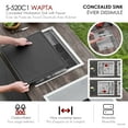 thumbnail image 2 of Stylish 20" Dura-Tek Stainless Steel Dual Mount Concealed Single Bowl Workstation Sink with 4 accs S-520C1, 2 of 11