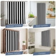 thumbnail image 5 of Black Striped Waterproof Shower Curtain, 48"x72" Washable Polyester Fabric Shower Curtains for Bathroom, Modern Farmhouse Black and White Stripes Decorative Bathtub Curtain Sets with Hooks, 5 of 9