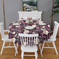 thumbnail image 2 of Pioneer Flower Floral Print Pattern Round Tablecloth 60"x60",Wrinkle Wipeable Table Cloth for Kitchen Dining Room Picnic Patio Party, 2 of 6