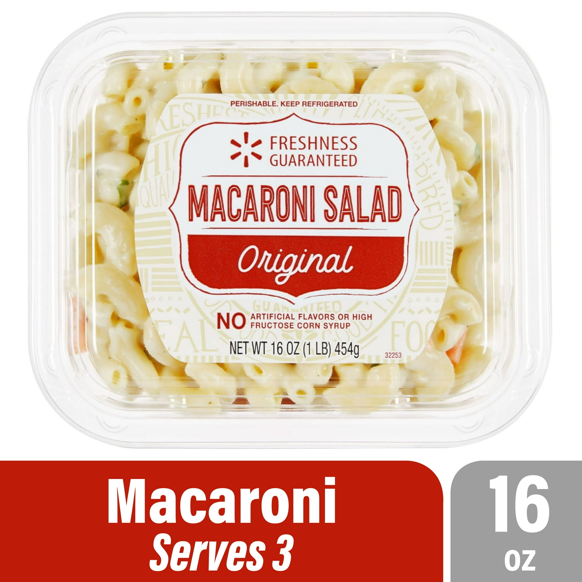 Freshness Guaranteed Original Macaroni Salad, Ready to Serve, 16 oz Small Tub (Refrigerated)