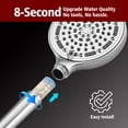 thumbnail image 4 of SUMERAIN Brushed Nickel Shower System with Tub Spout, High Flow Shower Bathtub Faucet Set with 6-Spray Filtered Shower Head, 4 of 18