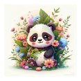thumbnail image 1 of Cuadros Decorativos 5D DIY Full Round Drill Diamond Painting Panda Kit Decoración del hogar Art Craft(4) Wdftyju de costura negro 4 estilos, 1 of 9