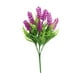 thumbnail image 2 of Flores artificiales de lavanda al aire libre | Decoración floral de plástico de 5 ramas Blanco, Rosa, Rosa caliente 12.5in Resistente a los rayos UV Impermeable | Acento de jardín, patio, porche |, 2 of 6