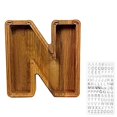 thumbnail image 1 of PENGXIANG Wooden Piggy Bank  Personalized Letters Coin Bank Piggy Bank  Text Engraved Money Box Wooden Piggy Bank ​Gift for Kids  Christmas Birthday Gift Home Decoration. (J), 1 of 9