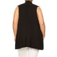 thumbnail image 4 of Women's Plus Size Open Front Sleeveless Vest Loose Fit Casual Solid Office Wear, 4 of 4