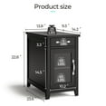 thumbnail image 6 of Linsy Home Farmhouse Nightstands for Bedroom Set of 2, End Tables with Usb Ports and Outlets, Black, 6 of 8