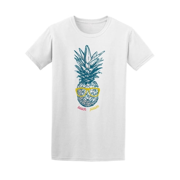 Beach Please Pineapple T-Shirt Men -Image by Shutterstock, Male Medium