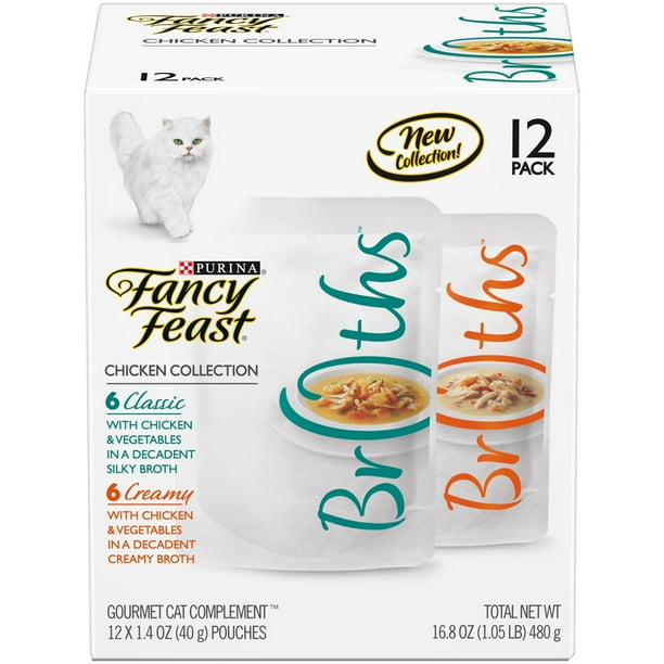 (36 Pack) Fancy Feast Broths Chicken Collection Adult Wet Cat Food