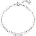 thumbnail image 2 of XYCCA Ginger Collection Women's Bangle Bracelet, Sparkling White Crystals with Rhodium Plated Band and Chain, 2 of 6