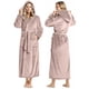 thumbnail image 1 of Bata con Capucha para Mujer NY Threads Premium de Franela Taupe XL, 1 of 6