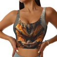 thumbnail image 1 of Fotbe Jungle Meditating Lion Sujetador Deportivo Largo sin Aros para Mujer con Almohadillas y Soporte Medio, Transpirable y Absorbente, Camiseta Tipo Chaleco o Tank Top-Large, 1 of 8