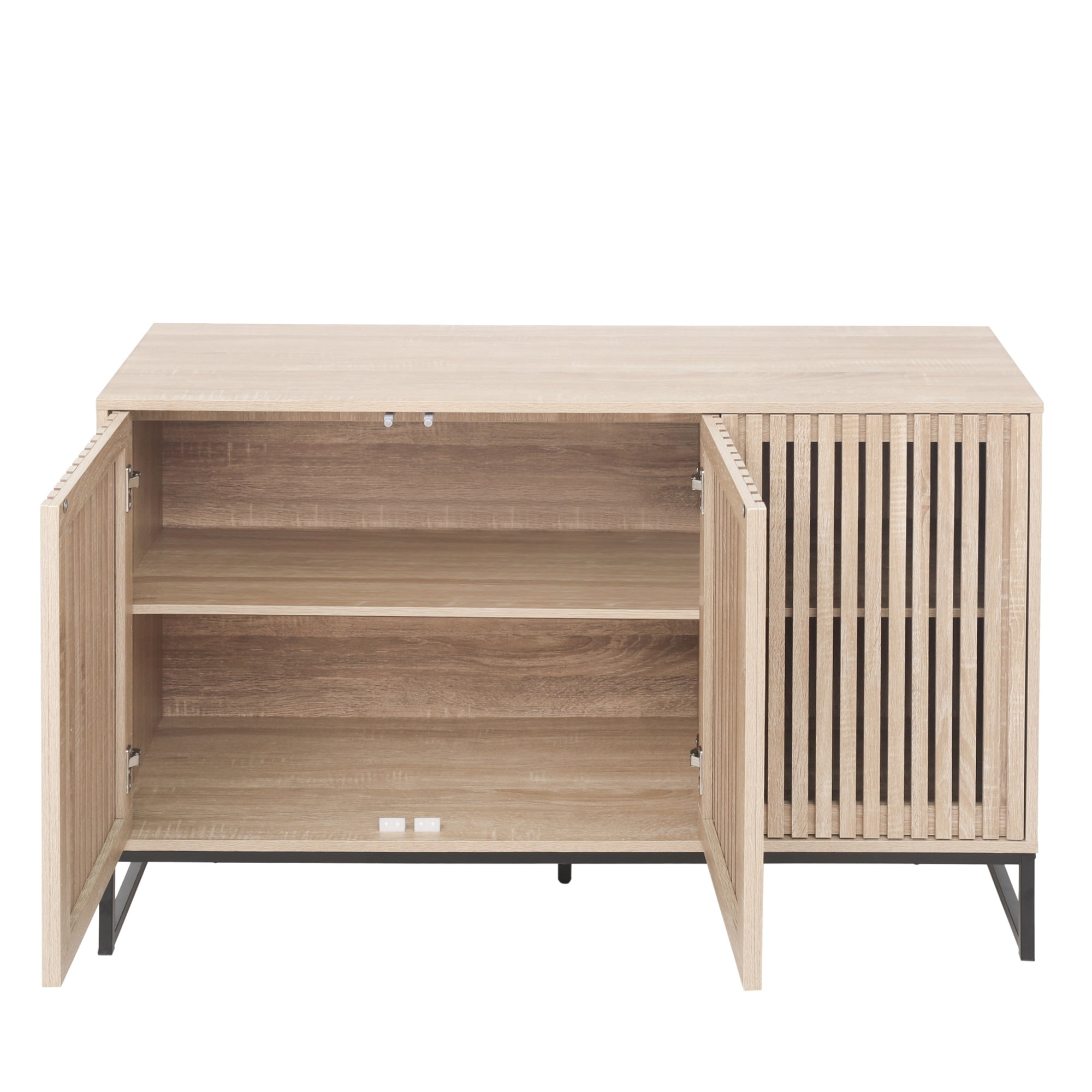 Kadyn Accent Storage Cabinet, Cabinet with 3 Door, Suitable for Living Room, Natural Kadyn Accent Storage Cabinet, Cabinet with 3 Door, Suitable for Living Room, Natural