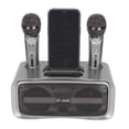thumbnail image 1 of Powerful  Karaoke Machine, Support Multiple Playback Modes Portable Karaoke Speaker System Silver Black  For Lecture     For Party , 1 of 8