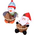 thumbnail image 1 of nipocaio 2pcs Christmas Candy Mini Basket Storage Container Decoration Santa Claus Storage Basket Xmas Decor Party Decor, 1 of 5
