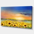 thumbnail image 2 of Sunset over Golden Sunflower Field - Impression sur Toile Florale, 2 of 4
