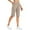 Beige-02, variant on REALiKUN Womens Bermuda Long Shorts 14" Knee Length Capris High Waisted Athletic Shorts with Pockets Summer Stretch Loose