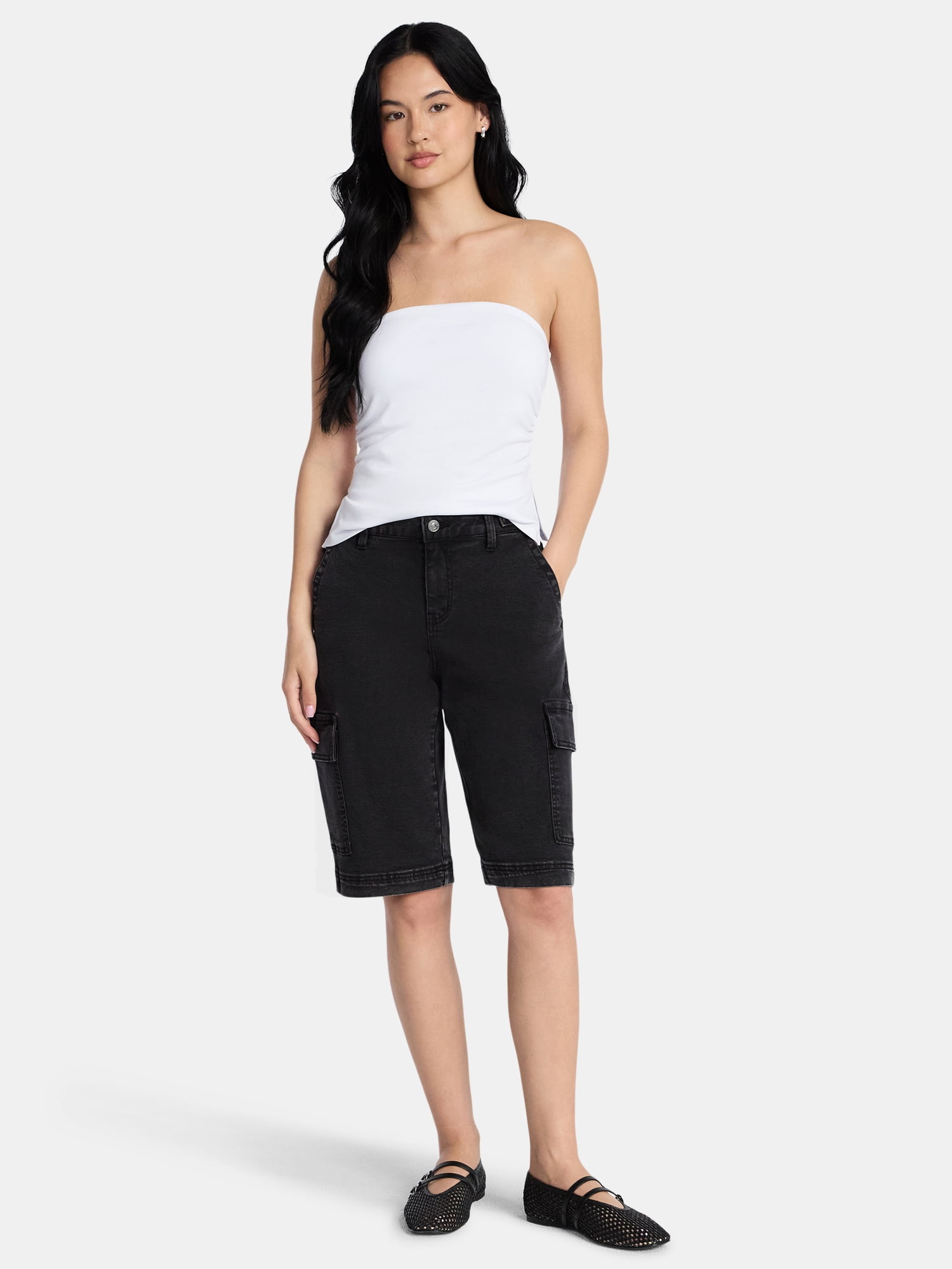 Madden NYC Women’s Side Tab Jorts, Sizes 00-18