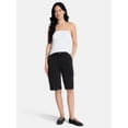thumbnail image 2 of Madden NYC Women’s Side Tab Jorts, Sizes 00-18, 2 of 5