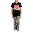 thumbnail image 4 of CafePress - Bacon Warning Sign Women's Dark Pajamas - Women's Short Sleeve Print T-Shirt and Pants Dark Cotton Pajama Set, 4 of 7