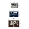 thumbnail image 5 of Signs ByLITA Classic Framed Please Wear Foot Protection Sign (Navy Blue / White) - Large, 5 of 6