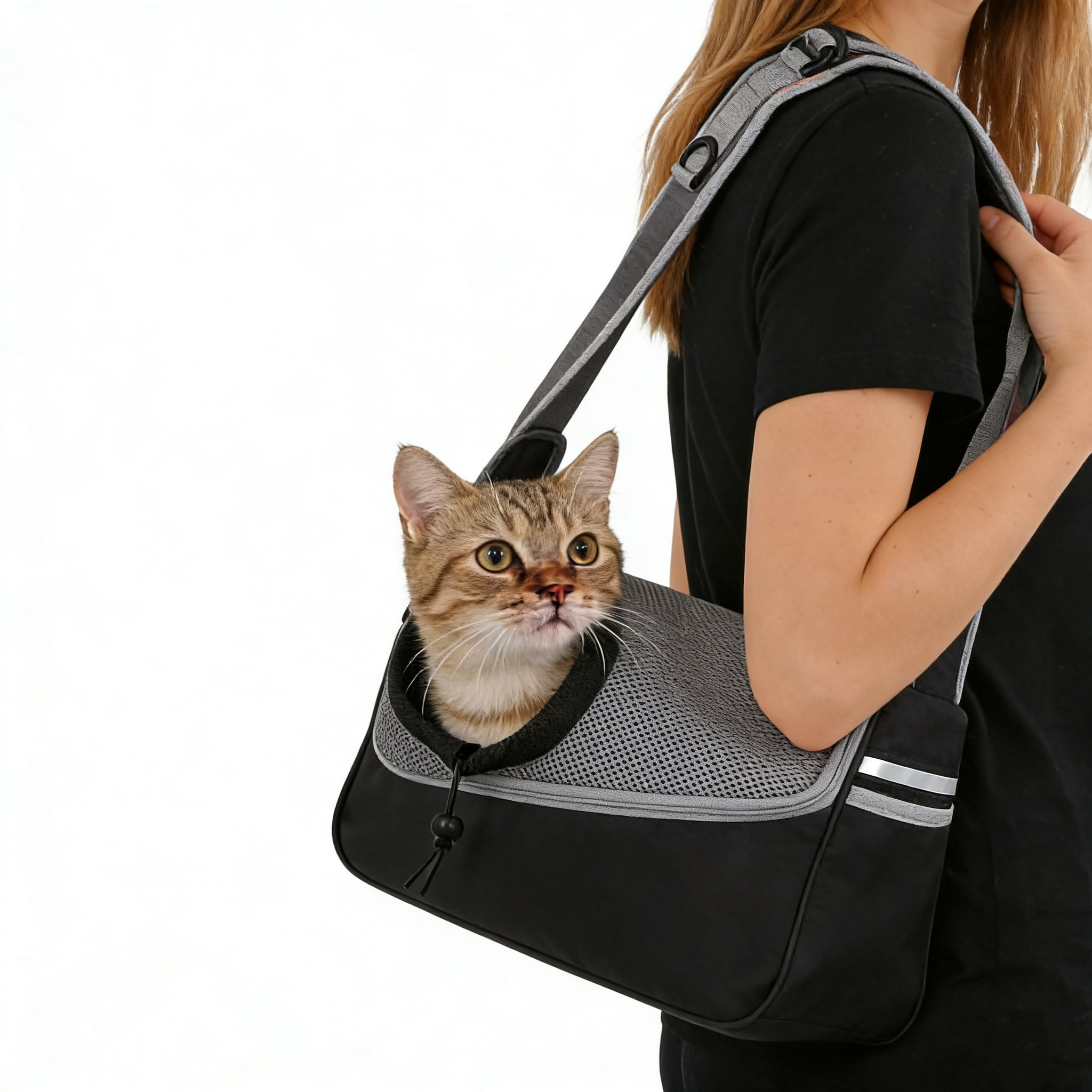 Pet Sling Carrier, Travel Bag, Fit Less than 11 lb Small Dogs and Cats, Comfortable, Adjustable, Waterproof and breathable, Perfect for Travelling, Daily Walk, Outdoor Activity and Weekend Adventure