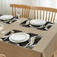 thumbnail image 3 of Black White Gold Marble Pattern Summer Placemats Table Placemats Set Of 4-Linen Kitchen Washable Placemats Table Mats 11.8"x17.7" Non-Slip Heat Resistant, 3 of 6