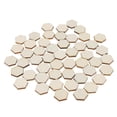thumbnail image 1 of Paquete de 50 etiquetas de chips de hexagonales sin , juguetes de decoración para hogar, proyecto de manualidades para bricolaje Colcomx Virutas de madera de hexágono en blanco, 1 of 8