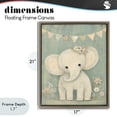 thumbnail image 4 of Stupell Industries Cottage Elephant with Overhead Banner Brown Floating Frame Canvas Art, 17 x 21, by Ink Drop Loft, 4 of 8