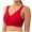 Red, variant on V Neck Front Closure Bras for Women Wireless Comfort Full Coverage Mastectomy Bralettes Seamless Everyday Bra