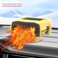 thumbnail image 2 of MUSICOZY Car Heater Fan 12v 150w Winter Windshield Defogger and Defroster,2 in 1 Portable Car Fast Heating Cooling Fan Can Heat for Seat with 1.4M Line, 360° Rotatable Base Car Heater(Yellow), 2 of 14