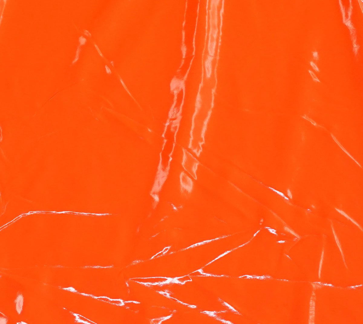 4 Way Stretch Shiny Orange Vinyl PVC PU 