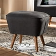 thumbnail image 2 of Baxton Studio Petronelle Ottoman in Dark Grey and Walnut Brown, 2 of 7