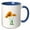 Blue/White, variant on 3drose, Orange Poppy Artistic Design Vector, 15oz Mug