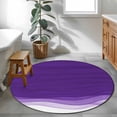 thumbnail image 3 of Round Rug 3.3Ft Washable Non-Slip, Purple Waves Circle Area Rugs for Living Room Bedroom, Ombre Abstract Art Gradient Modern Indoor Floor Mats Carpet Runner for Home Decor Aesthetic, 3 of 8