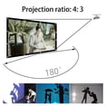 thumbnail image 3 of Portable Projection Screen 4K Ultra HD Movie Light Resistant 4:3 for Home Theater ,Wrinkle-Free, 3 of 8