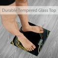 thumbnail image 4 of Bath Bliss Glass Bathroom Body Weight Scale in Black & Gold, Battery Powered, 330 lb Capacity, 4 of 7