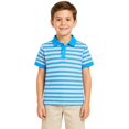 thumbnail image 2 of Kids' Striped Weekend Polo Shirt Short Sleeve Collared Summer Shirt Youth Top, 2 of 5