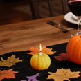 thumbnail image 4 of olkpmnmk Hand Poured Pumpkin Gourd Shaped Scented Soy Wax Mini Candles Bulk, Fall Thanksgiving Halloween Decorative Tealight Candle, Pumpkin Candles for Table Bedroom Bathroom Indoor Home Decor, 4 of 4