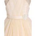 thumbnail image 6 of IBTOM CASTLE Pageant Dresses for Toddler Girls Halter Glitters Tulle Dress Princess Formal Birthday Party Wedding Flower Girl Dress Beige, 6 of 7