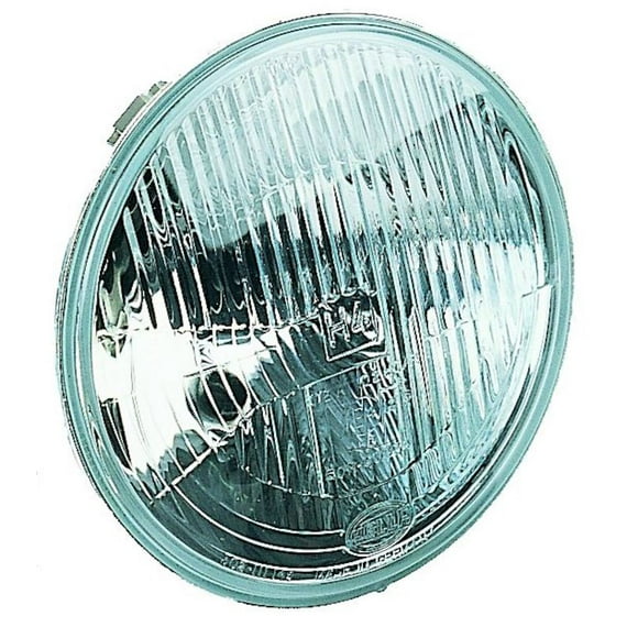Hella Headlight Conversion Kit 002395031 Replaces 7 Inch Round; H6024; Lined Lens; H4 Bulb; Without Turn Signal; Single