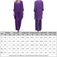 thumbnail image 2 of Cárdigan Vestido de gasa de 3 piezas, traje ahuecado para mujer, cárdigan, chaleco, pantalones, traje de vacaciones Cgtredaw Púrpura T XXL para Mujer, 2 of 6