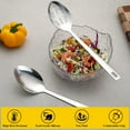 thumbnail image 4 of ReaNea Silver Cooking Spoon Set, Stainless Steel Kitchen Cooking Serving, Solid Spoon and Slotted Spoon Pack of 2, 4 of 7