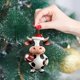 thumbnail image 2 of Adornos para árbol de Navidad Adornos navideños Vaca baloncesto Adornos acrílicos para árbol de Navidad Adornos anuales Adornos vaca baloncesto Para colocar en el árbol de Navidad, 2 of 5